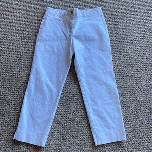 Ann Taylor “The Cotton Crop” Slim Ankle Pant | White | 8P | 26" Inseam